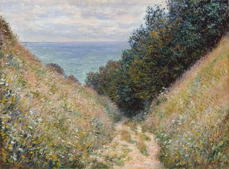Дорога в Ла Каве, Пурвиль by Клод Моне, 1882 — digital art print download