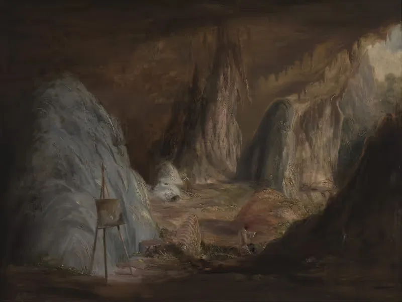 Stalagmites, Burragalong Cavern by Conrad Martens, 1843 — digital art print download
