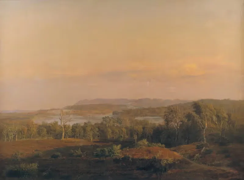 Вид на Химмельбьерг, Ютландия. Вечер by Данкварт Дрейер, 1838 — digital art print download