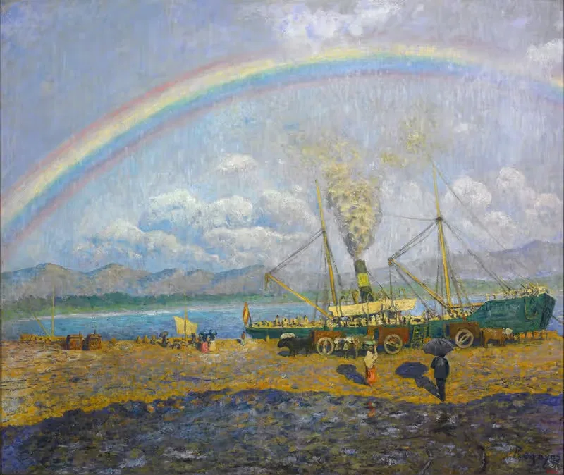 Ливень. Залив Сантонья by Дарьо де Регойос, 1900 — digital art print download