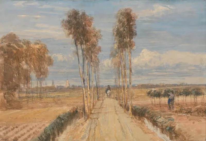 The Poplar Avenue, after Hobbema — David Cox