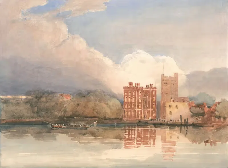 View of Lambeth Palace on Thames — David Cox