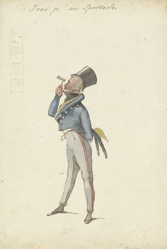 Staande man met verrekijkertje — Pieter van Loon
