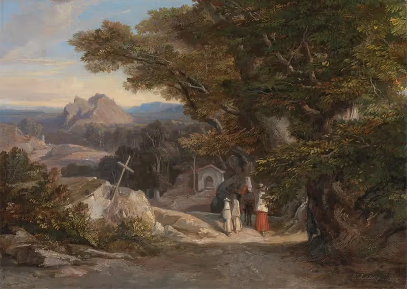 Between Olavano L'Civitella by Edward Lear — digital art print download