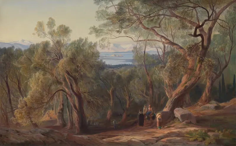 Corfu from Santa Decca by Edward Lear — digital art print download