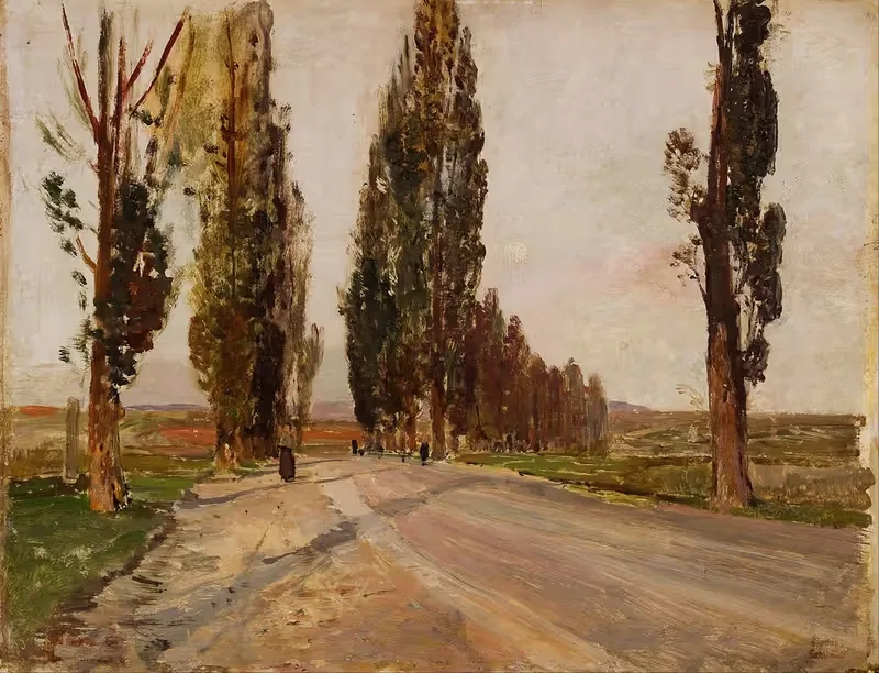 Boulevard of Poplars near Plankenberg — Emil Jakob Schindler