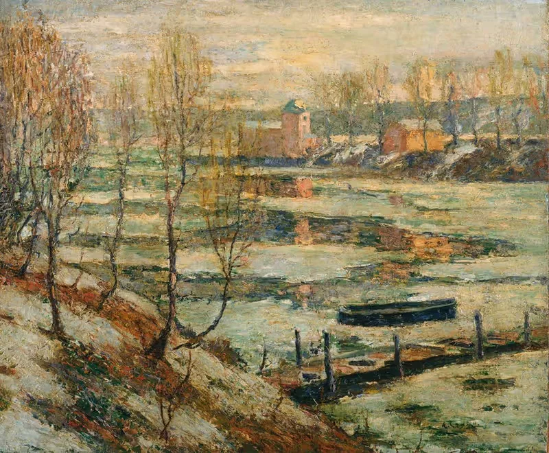 Ice in the River by Ernest Lawson — digital art print download