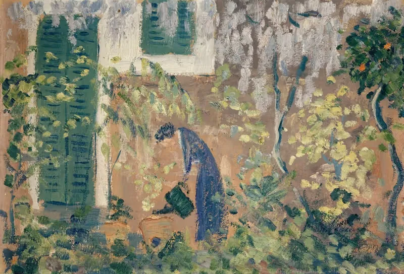 Frau in südlichem Garten — Ernst Schiess