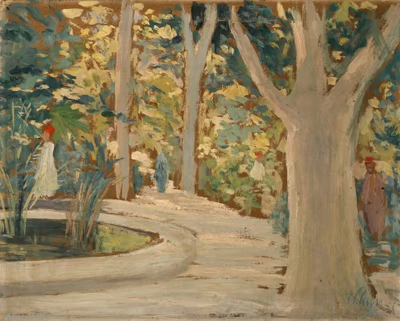 Мусульмане в парке by Эрнст Шиесс, 1917 — digital art print download