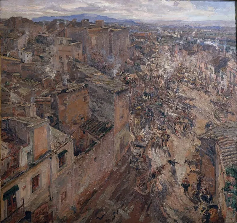 Рыночный день в Торроэлле by Франсеск Химено, 1918 — digital art print download