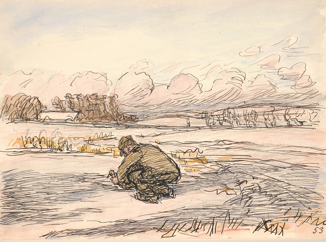 Bonden på isen by Фриц Сиберг, 1927 - 1928 — digital art print download