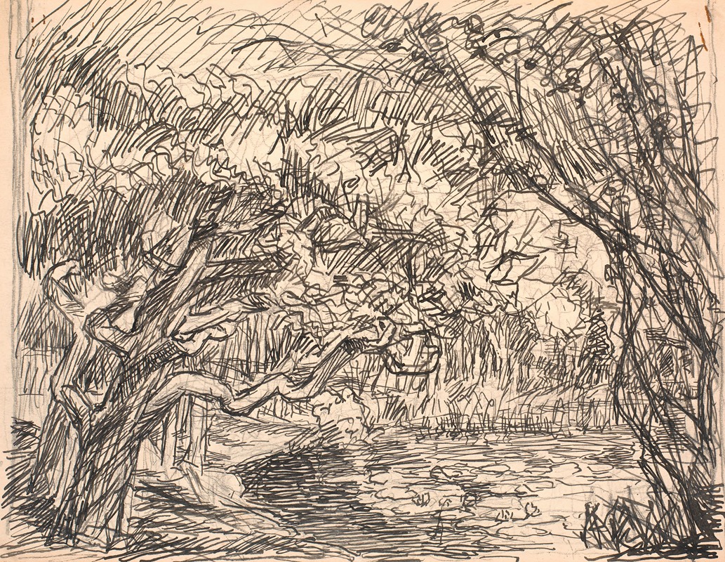 En skovsø by Фриц Сиберг, 1927 - 1928 — digital art print download