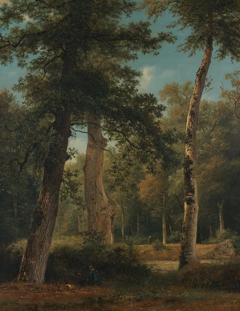 Лес в Фонтенбло by Георгиус Якобус Иоганнес ван Ос, 1839 — digital art print download