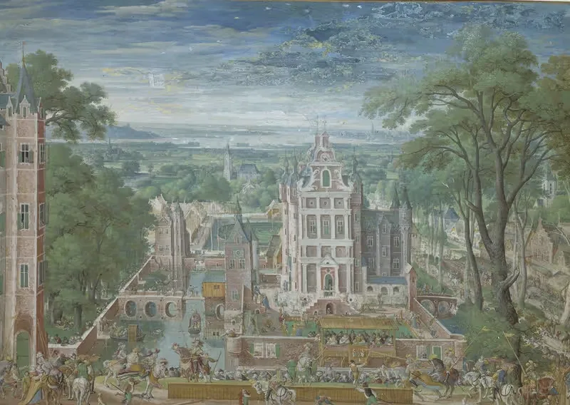 Tournament outside a Castle by Hans Bol, 1549 – 1593 — digital art print download