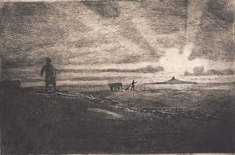 Фермеры идут по полю by Ханс Николай Хансен, 1884 – 1886 — digital art print download