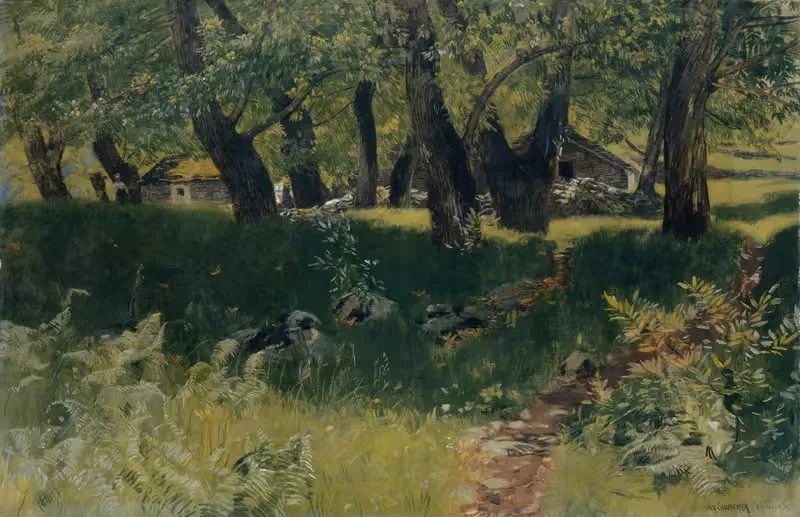 Лес каштанов рядом с Биньяско by Ханс Сандройтер, 1896 — digital art print download