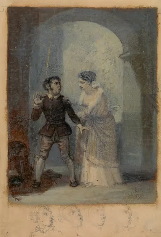 Катарина и Грумио by Роберт Смирк, 1821 — digital art print download
