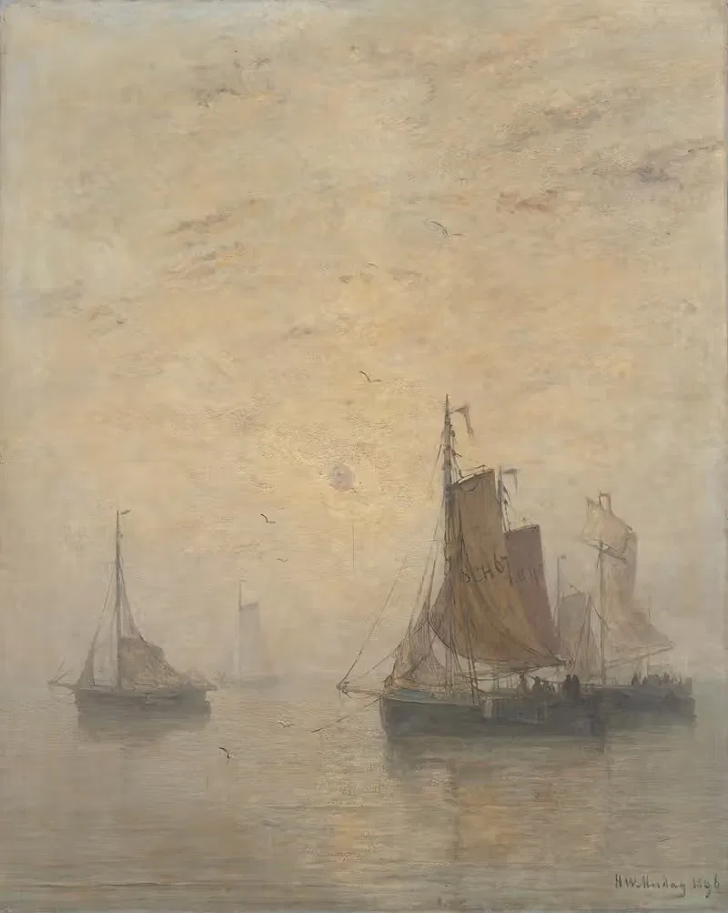 Misty Weather by Hendrik Willem Mesdag, 1896 — digital art print download