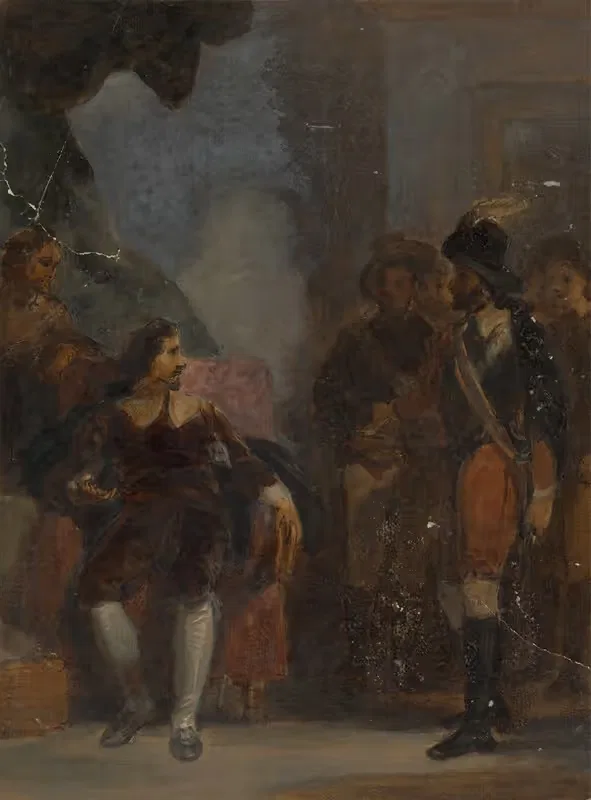 Man Seated while Speaking to a Soldier Who is Standing — Robert Smirke