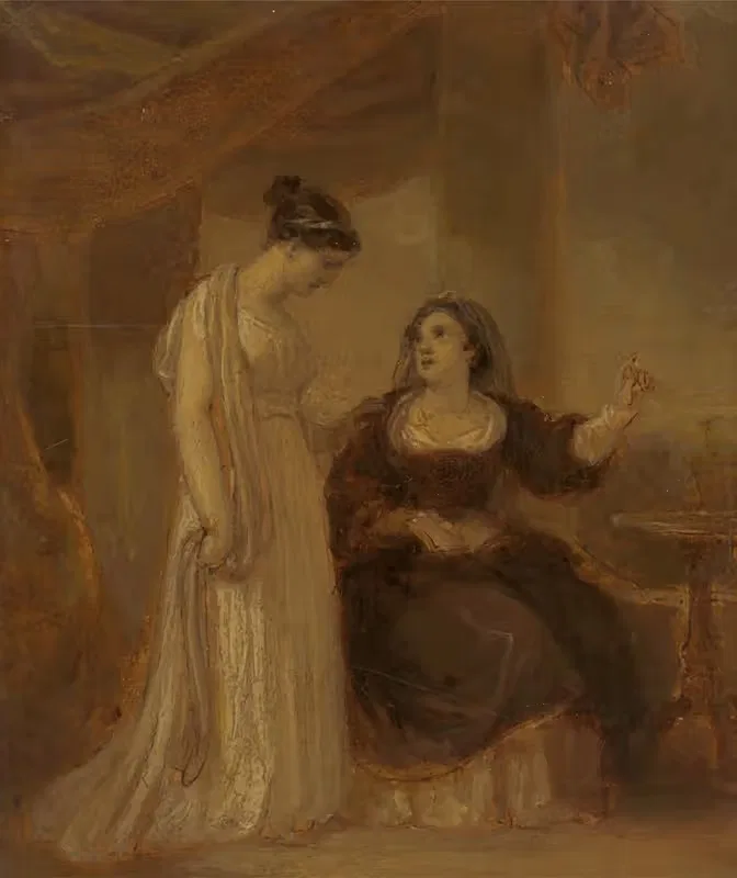 Olivia and Maria by Robert Smirke, 1822 — digital art print download