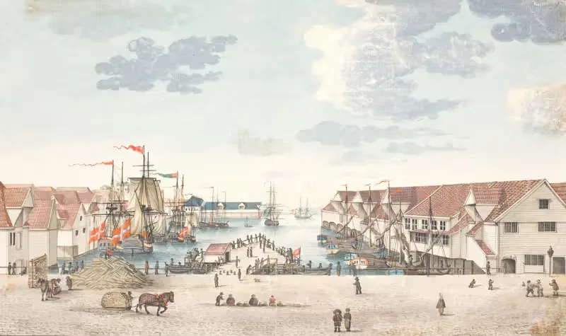 Мост в Бергене by Иоганн Кристиан Даль, 1712 – 1812 — digital art print download