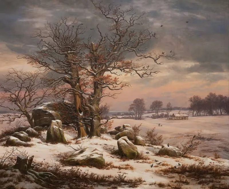 Winter Landscape near Vordingborg, Denmark — Johan Christian Dahl