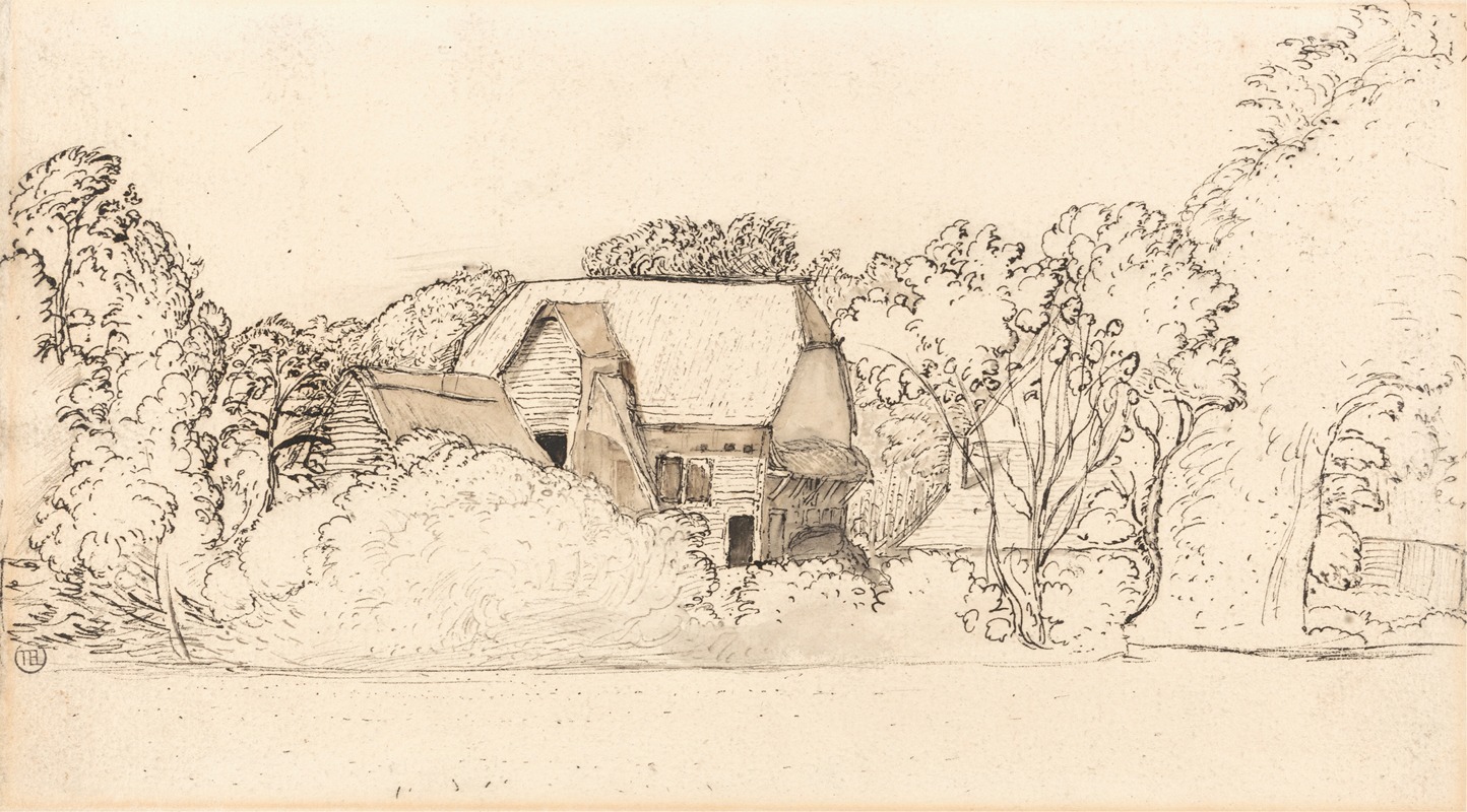 An Ancient Barn at Shoreham by Самуэль Палмер — digital art print download