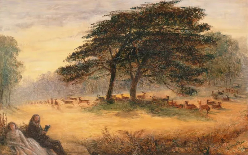 Lovers in Richmond Park — James Smetham