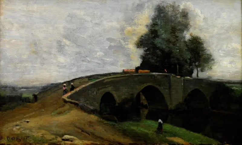 Le vieux pont by Jean-Baptiste-Camille Corot — digital art print download