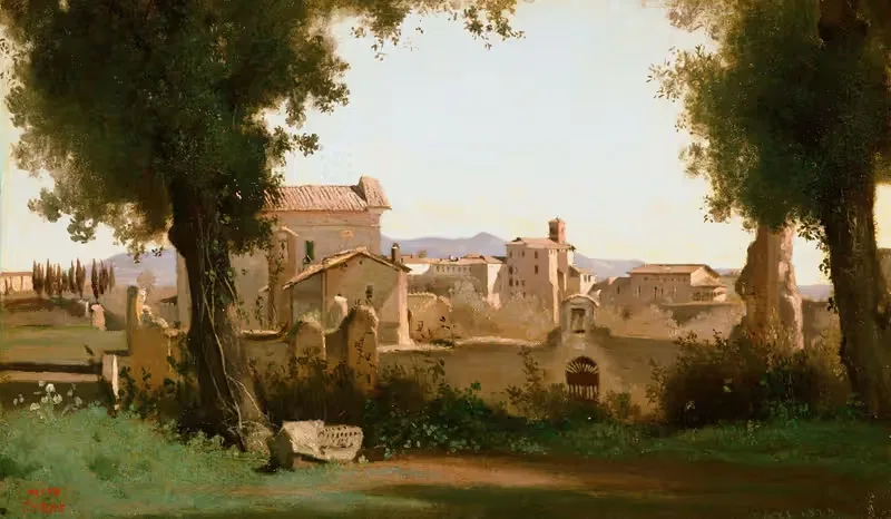View from the Farnese Gardens, Rome — Jean-Baptiste-Camille Corot