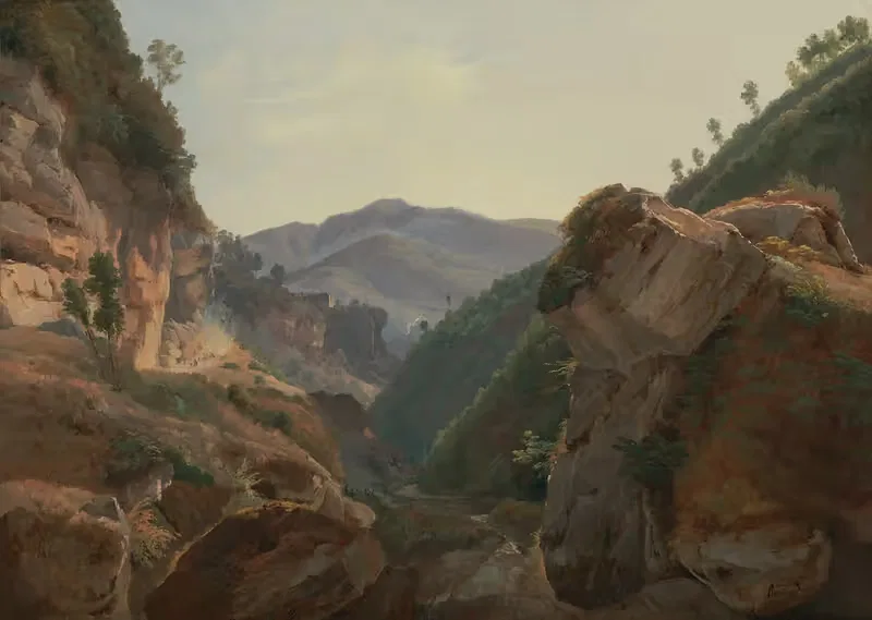 Mountain Landscape with Road to Naples — Jean-Charles Joseph Rémond