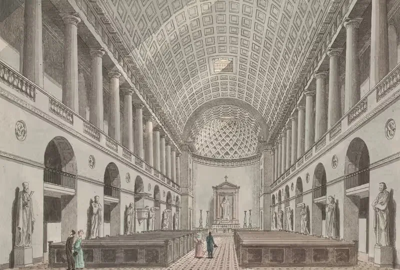 Внутри церкви Фрюе by Йенс Хольм, 1775 – 1857 — digital art print download