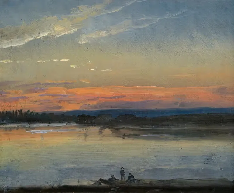 The Elbe In Evening Light by Johan Christian Dahl — digital art print download