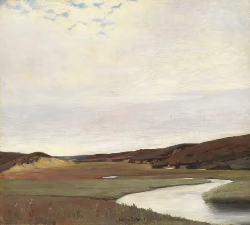 A Summer's Day by the River Karup, Jutland — Johan Rohde