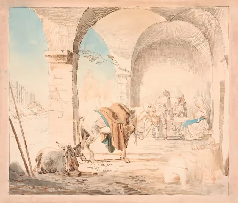 Сцена из остерии by Йохан Томас Лундбю, 1845 — digital art print download