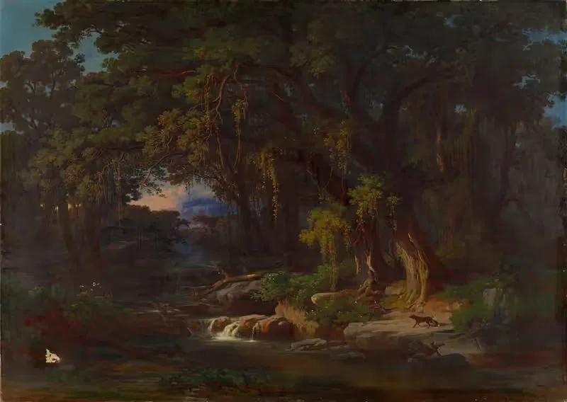 Forest Landscape in the Roman Mountains — Johann Jakob Frey