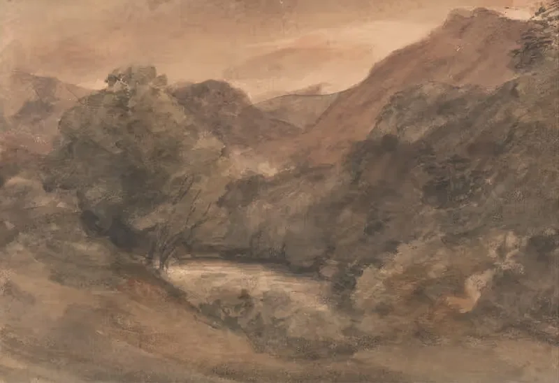 Borrowdale- Evening after a Fine Day, 1 October 1806 — John Constable
