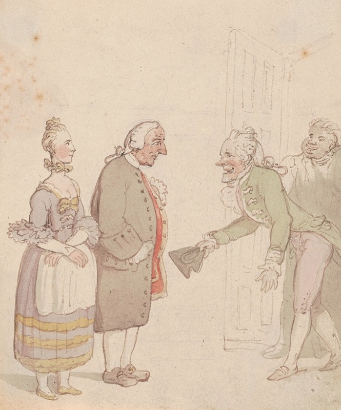 A dandy making a call by Thomas Rowlandson — digital art print download