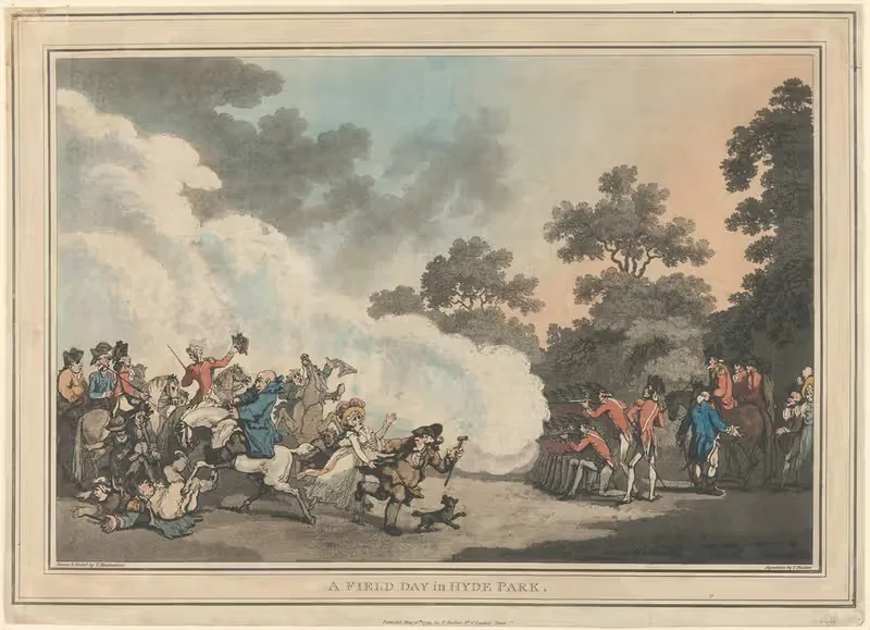 Полевая прогулка в Гайд-парке by Томас Роуландсон, 1789 — digital art print download