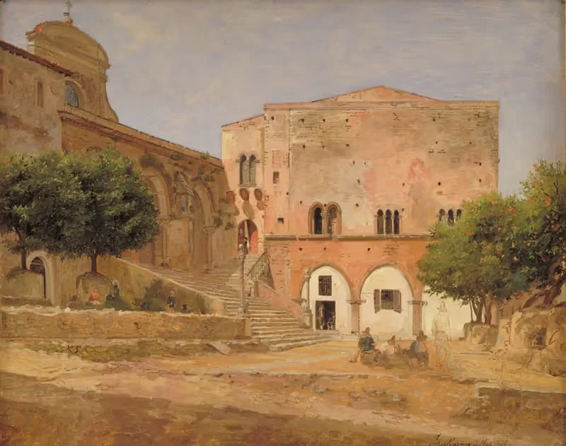 The Market Place in Priverno — Jørgen Roed