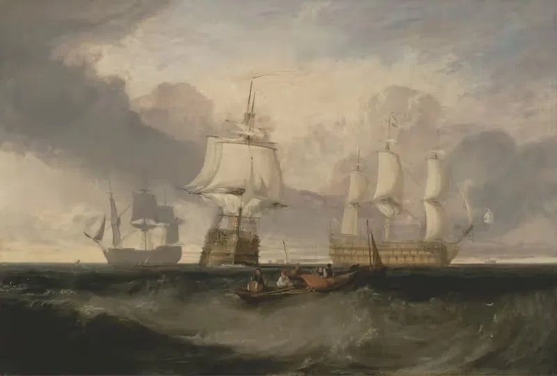 The Victory Returning from Trafalgar, in Three Positions — Joseph Mallord William Turner