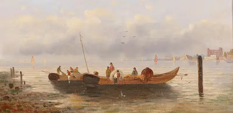 Fishermen By The Coast — Karl Kaufmann