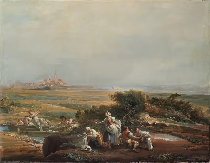 View of Fuenterrabía (fragment) — Luis Paret y Alcázar