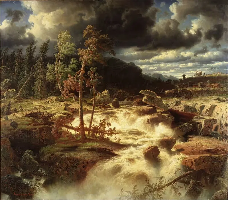 Водопад в Смоланде by Маркус Ларсон — digital art print download