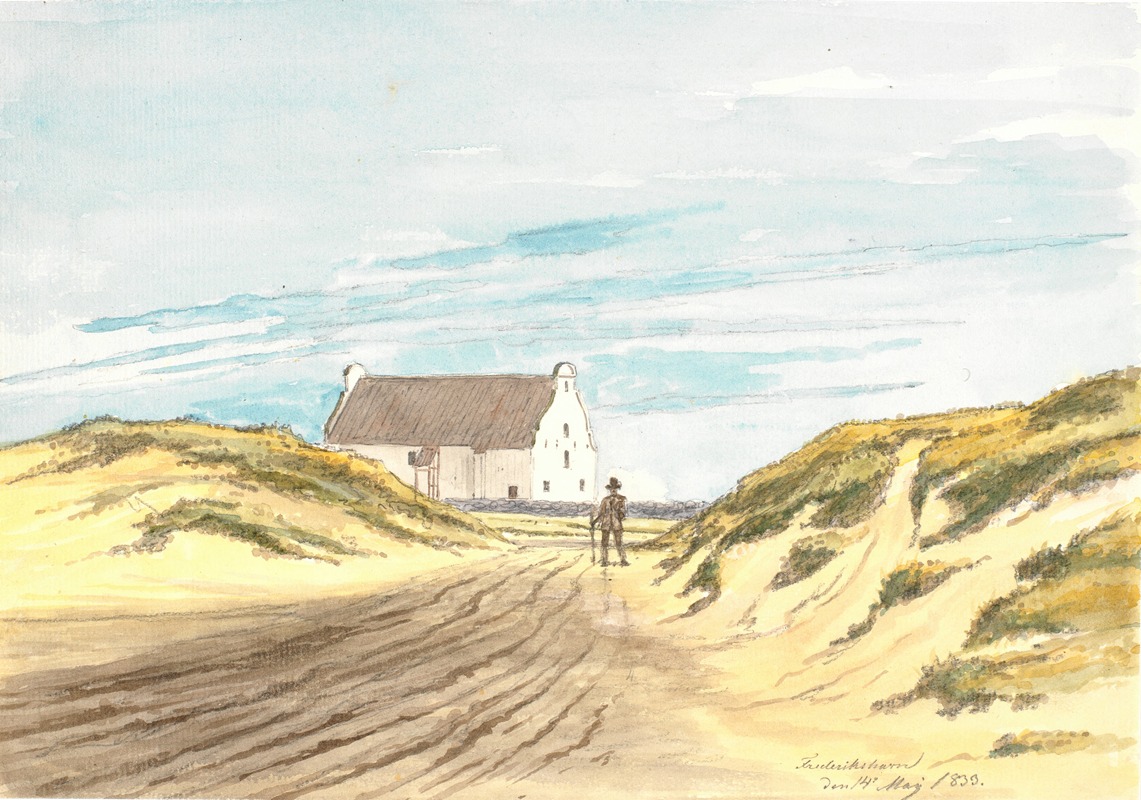 Frederikshavns gamle kirke by Martinus Rørbye, 1833 — digital art print download