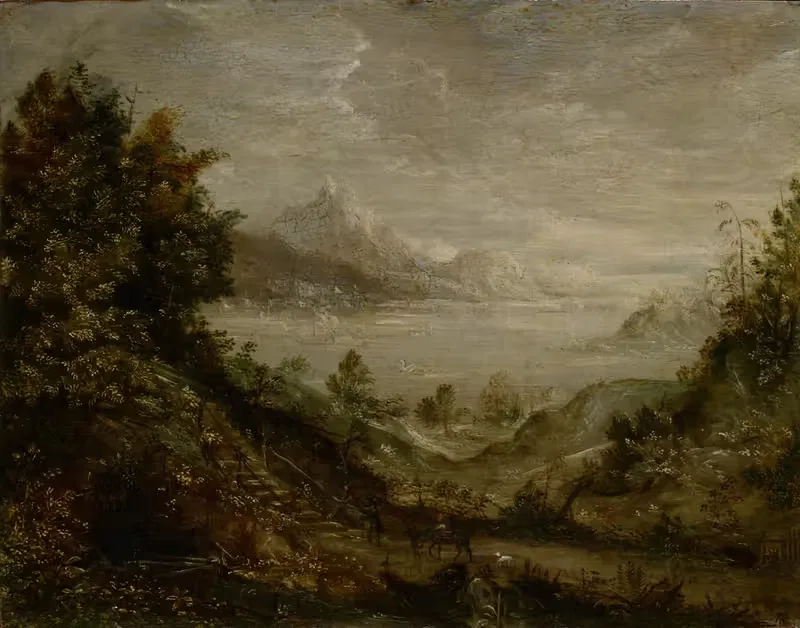 Landscape with Lake by Matthäus Merian the elder — digital art print download