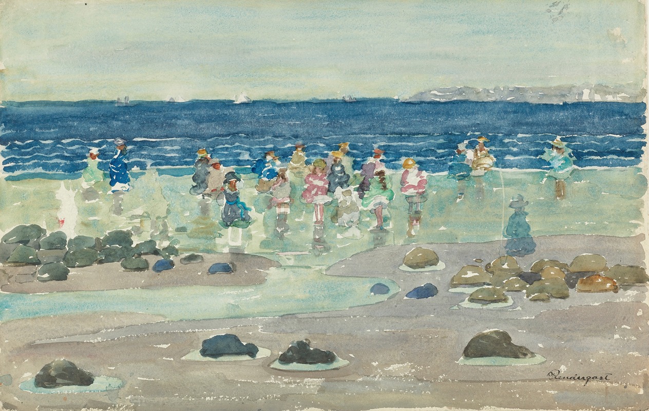 Низкий прилив by Морис Прендергаст, 1901 — digital art print download
