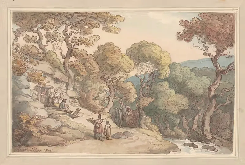Country scene in Cumberland — Thomas Rowlandson