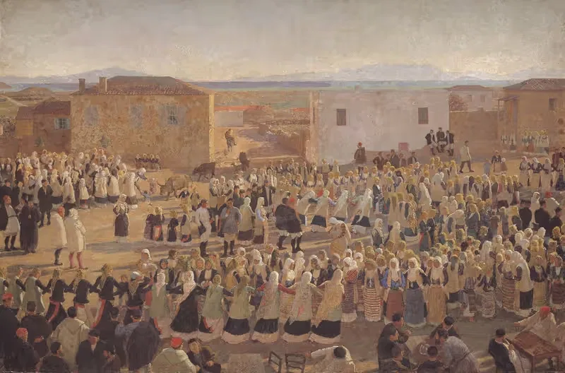 Танец женщин в Мегаре by Нильс Сковгорд, 1896 - 1897 — digital art print download
