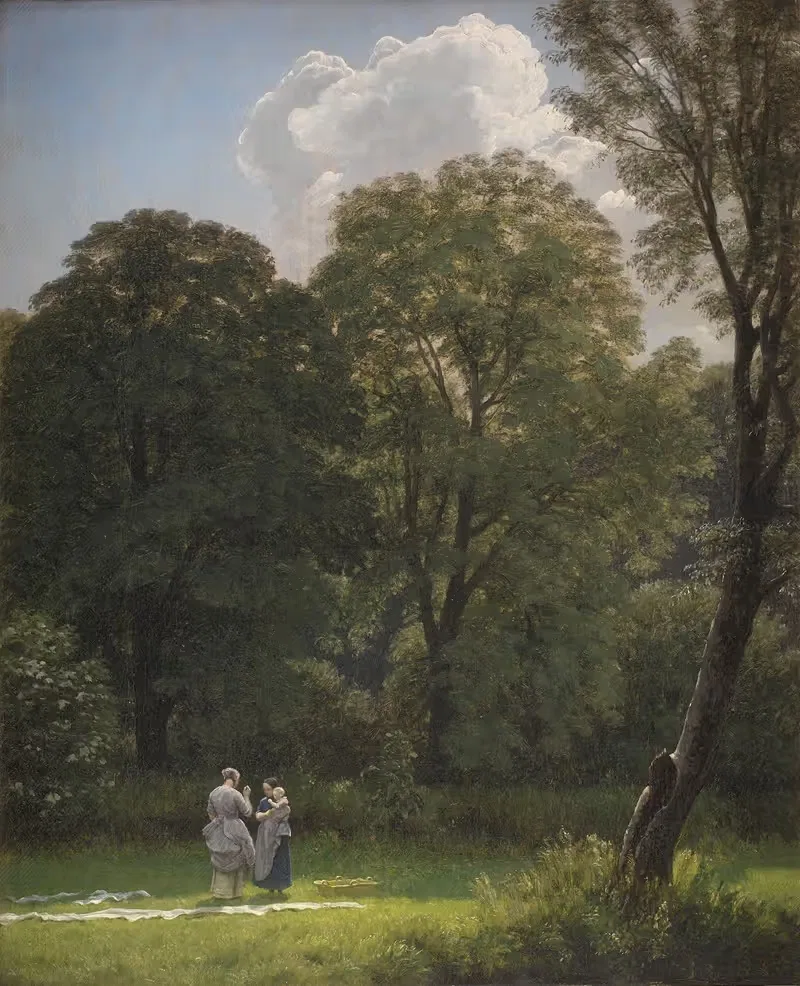 Отбеливание льна на поляне by П. К. Сковгорд, 1857 - 1858 — digital art print download